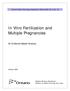 In Vitro Fertilization and Multiple Pregnancies
