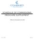 SCHEDULE OF COMMISSIONS MEDICARE SUPPLEMENT