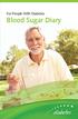 For People With Diabetes. Blood Sugar Diary
