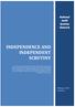 INDEPENDENCE AND INDEPENDENT SCRUTINY