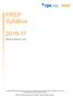 PREP Syllabus 2016-17. Effective as of March 31, 2016