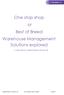 One stop shop or Best of Breed Warehouse Management Solutions explored. - A white paper by Clydebuilt Business Solutions Ltd