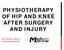 PHYSIOTHERAPY OF HIP AND KNEE AFTER SURGERY AND INJURY BY RACHEL GEVELL PHYSIOTHERAPIST