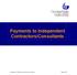 Payments to Independent Contractors/Consultants