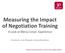 Measuring the Impact of Negotiation Training