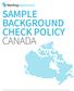 SAMPLE BACKGROUND CHECK POLICY CANADA