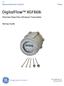 GE Measurement & Control. DigitalFlow XGF868i. Flare Gas Mass Flow Ultrasonic Transmitter. Startup Guide