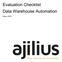 Evaluation Checklist Data Warehouse Automation