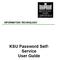 INFORMATION TECHNOLOGY. KSU Password Self- Service User Guide