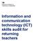 Information and communication technology (ICT) skills audit for returning teachers