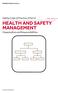HEALTH AND SAFETY MANAGEMENT