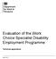 Evaluation of the Work Choice Specialist Disability Employment Programme. Technical appendices