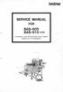 SERVICE MANUAL BAS-605 BAS-61 0 SERIES