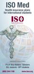 ISO Med. Health insurance plans for international students. Student Health Insurance. United States Fire insurance Company