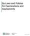 By-Laws and Policies for Examinations and Assessments