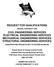 REQUEST FOR QUALIFICATIONS CIVIL ENGINEERING SERVICES ELECTRICAL ENGINEERING SERVICES MECHANICAL ENGINEERING SERVICES STRUCTURAL ENGINEERING SERVICES