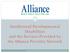Intellectual/Developmental Disabilities and the Services Provided by the Alliance Provider Network
