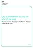 Our Commitment to you for end of life care. The Government Response to the Review of Choice in End of Life Care