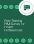 provide Post Training PIM Survey for Health Professionals Post Training PIM Survey for Health Professionals Page 1
