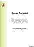 Surrey Compact. Volunteering Code