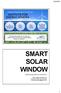 SMART SOLAR WINDOW INSTITUTE FOR ENERGY STUDIES 11/4/2015. Western Washington University