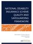 NATIONAL DISABILITY INSURANCE SCHEME QUALITY AND SAFEGUARDING FRAMEWORK