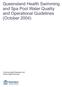 Queensland Health Swimming and Spa Pool Water Quality and Operational Guidelines (October 2004)