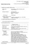 Material Safety Data Sheet