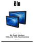 USER MANUAL. Elo Touch Solutions 1002L and 1502L Touchmonitors. UM600012 Rev A