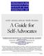 A Guide for Self-Advocates