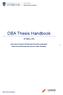 DBA Thesis Handbook. 19 th March, 2015