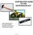 CONTRACTOR GUIDE TO THE DAVIS-BACON ACT