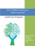 2014 CHIMA Conference: Aspire and Lead. Conference Program. October 15-16, 2014 Toronto, ON Four Points by Sheraton Toronto Airport