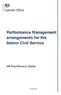 Performance Management arrangements for the Senior Civil Service HR Practitioners Guide