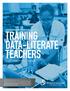 TRAINING DATA-LITERATE TEACHERS