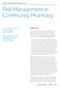 Risk Management in Community Pharmacy