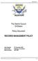 Policy Document RECORDS MANAGEMENT POLICY
