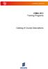 CDMA 2013 Training Programs. Catalog of Course Descriptions