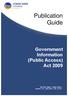 Government Information (Public Access) Act 2009 Mr Peter Vlatko Public Officer Version: 7.0 June 2016 File: A2-6-2