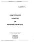 COMPETENCIES EXPECTED ADOPTIVE APPLICANTS