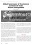 Global Governance of E-commerce and Internet Trade: Recent Developments by Stuart S. Malawer