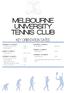 MELBOURNE UNIVERSITY TENNIS CLUB