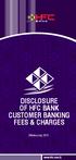 disclosure of hfc bank customer banking fees & charges
