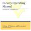 Faculty Operating Manual