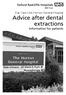Day Case Unit, Horton General Hospital Advice after dental extractions Information for patients