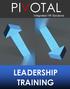 PIVOTAL LEADERSHIP TRAINING. Integrated HR Solutions. 1 Copyright PiVotal Managed HR Solutions. All Rights Reserved.