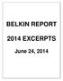 BELKIN REPORT 2014 EXCERPTS