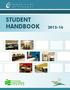STUDENT HANDBOOK 2015-16
