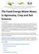 The Food-Energy-Water Nexus in Agronomy, Crop and Soil Sciences