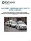 HACKNEY CARRIAGE AND PRIVATE HIRE LICENCES